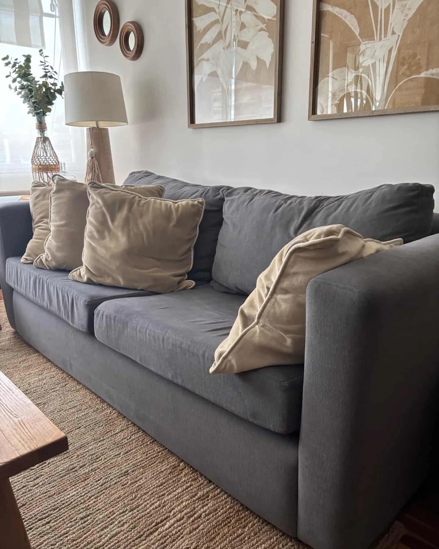 Sillón Tres Cuerpos Gris 🩷