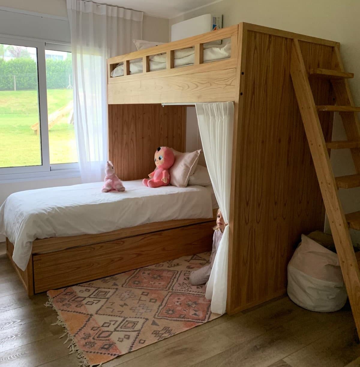 Cucheta de madera maciza + cama con marinera. Un conjunto espectacular por su…