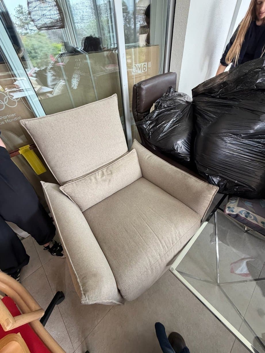 Sillón de un cuerpo beige